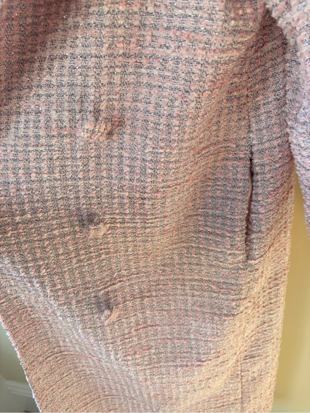 For Love & Lemons Pink Bouclé Pea Coat - Picture 4 of 7